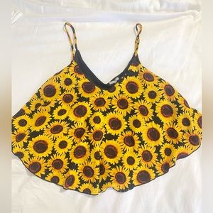 Charlotte Russe sunflower crop top size Medium